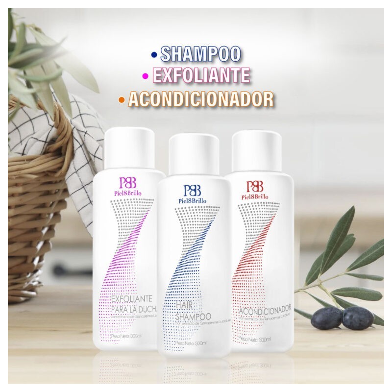 shampoo  - acondicionador - exfoliante